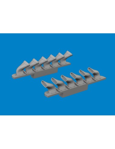Spitfire Mk.V six-stacks exhaust fishtail PRINT  TAMIYA 