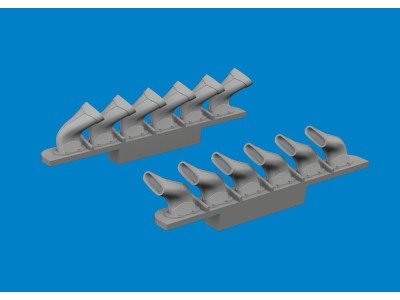 Spitfire Mk.V six-stacks exhaust fishtail PRINT  TAMIYA 