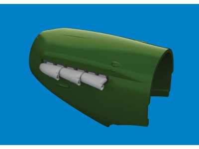 Spitfire Mk.I/II/V three-stacks exhaust rounded PRINT for IBG 