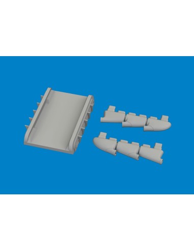 Spitfire Mk.I/II/V three-stacks exhaust rounded PRINT for IBG 