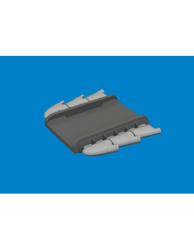 Spitfire Mk.I/II/V three-stacks exhaust rounded PRINT for IBG 
