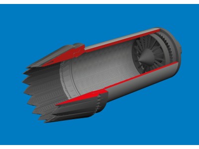 F-35C exhaust nozzle PRINT for Tamiya 