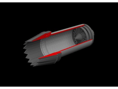F-35C exhaust nozzle PRINT for Tamiya 