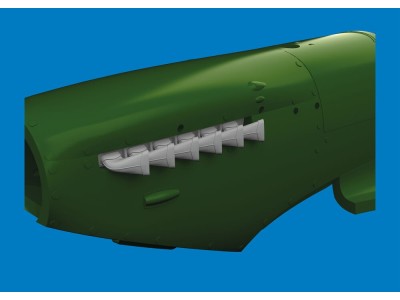 Spitfire Mk.V six-stacks exhaust fishtail PRINT for Eduard 