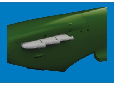 Spitfire Mk.V three-stacks exhaust rounded PRINT for Eduard 