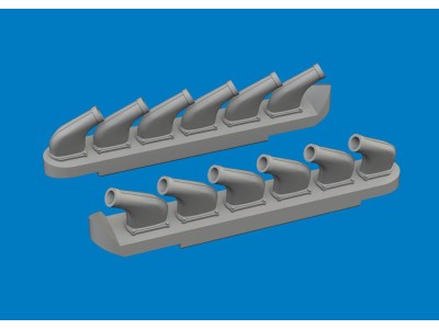 P-51D exhaust stacks PRINT for Arma Hobby 
