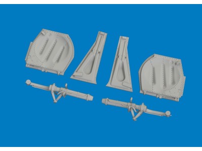 P-51D undercarriage legs PRINT for Arma Hobby 