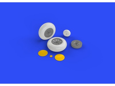 P-40 wheels w/pattern for Hasegawa 