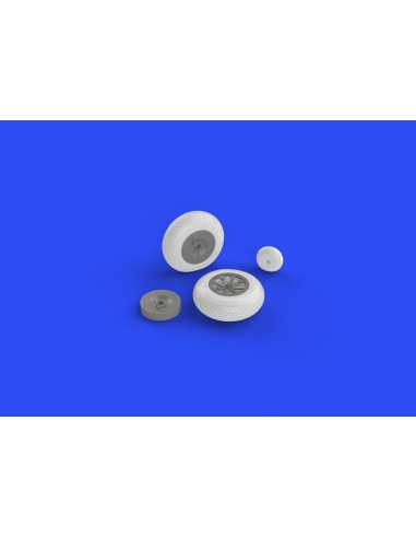 P-40 wheels w/pattern for Hasegawa 