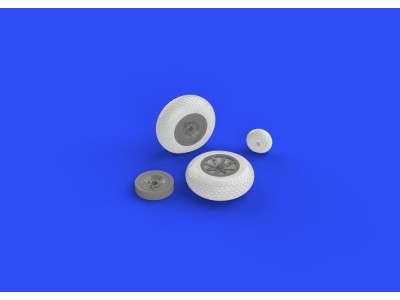 P-40 wheels w/pattern for Hasegawa 