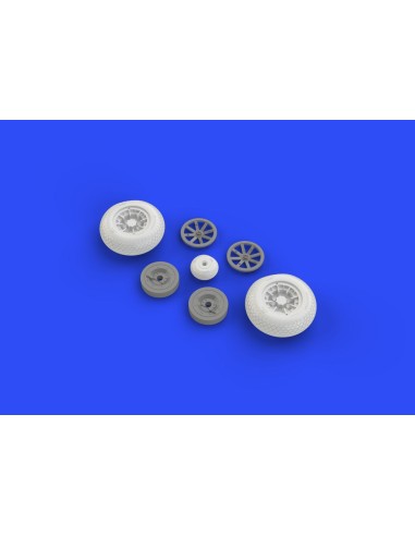 P-40 wheels w/pattern for Hasegawa 
