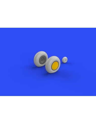P-40 wheels w/pattern for Hasegawa 