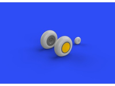 P-40 wheels w/pattern for Hasegawa 