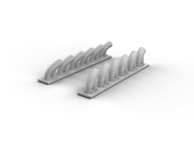 P-39Q/N exhaust stacks for KittyHawk 