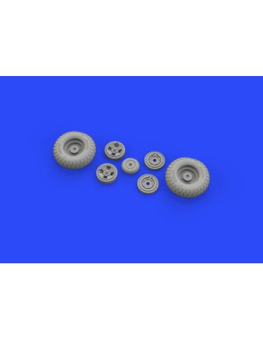 Spitfire Mk.IX wheels 4spoke w/pattern for Tamiya 