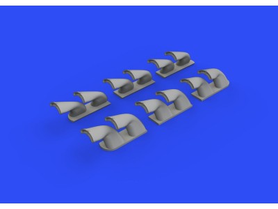 P-40 exhaust stacks fishtail f.Hasegawa 