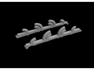 Yak-9T exhaust stacks PRINT for ICM 