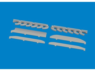 Bf 109K-4 exhaust stacks PRINT for Kotare 