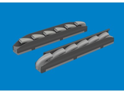 Bf 109K-4 exhaust stacks PRINT for Kotare 