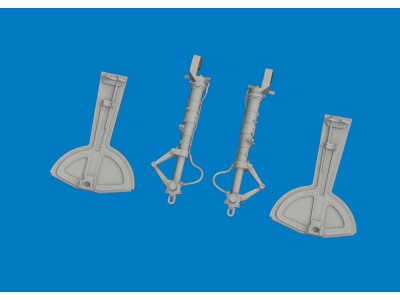 Bf 109G undercarriage legs PRINT for Revell 