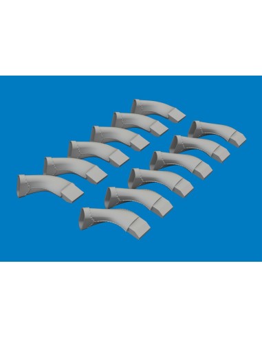 Spitfire Mk.VIII exhaust fishtail PRINT  AIRFIX 