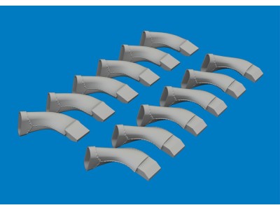 Spitfire Mk.VIII exhaust fishtail PRINT  AIRFIX 