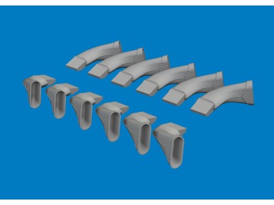 Spitfire Mk.VIII exhaust fishtail PRINT  AIRFIX 