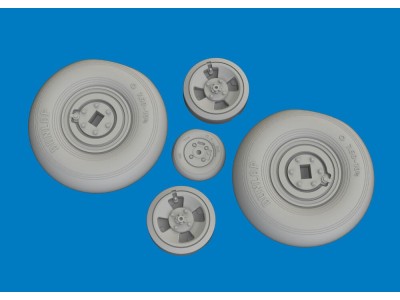 Spitfire Mk.VIII wheels 4spoke  AIRFIX 