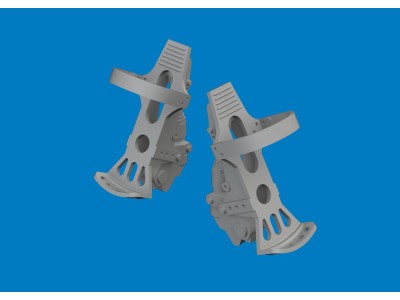 Bf 109G-5/6 rudder pedals PRINT for Airfix 