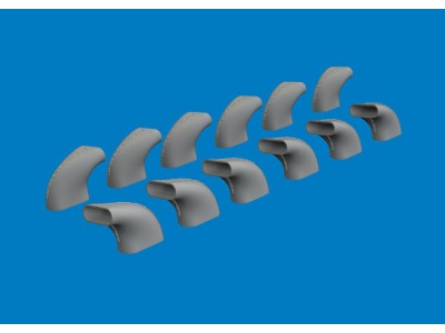 Bf 109G-5/6 exhaust stacks PRINT for Airfix 