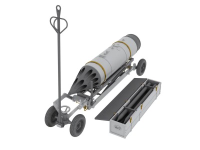Rocket launcher B-8M1 and loading cart 