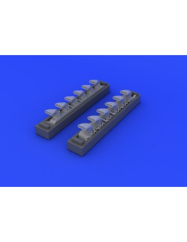 Bf 109G exhaust stacks for Eduard 