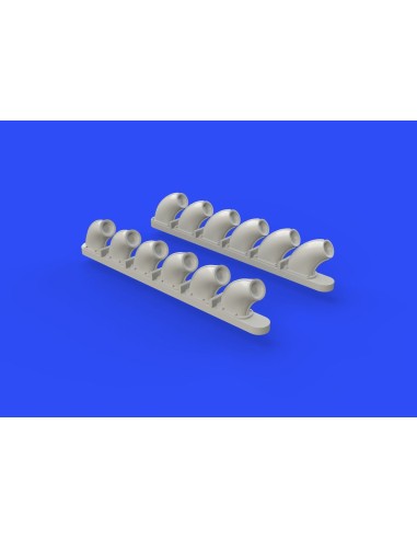 P-40B exhaust stacks for Airfix 