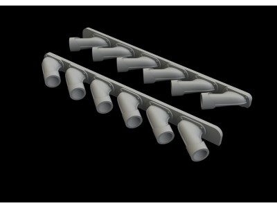 Spitfire Mk.XIV exhaust stacks f.Airfix 