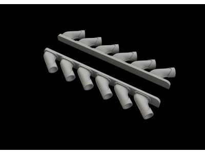 Spitfire Mk.XIV exhaust stacks f.Airfix 