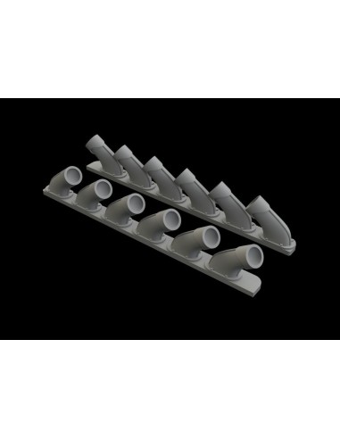 Spitfire Mk.XIV exhaust stacks f.Airfix 