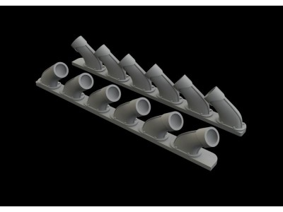 Spitfire Mk.XIV exhaust stacks f.Airfix 