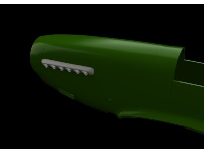 P-51D exhaust stacks w/ fairing for Eduard 