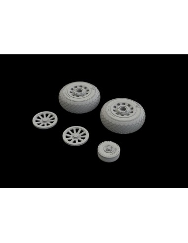 P-51D wheels diamond tread for Eduard 
