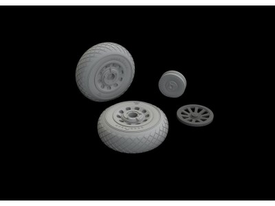 P-51D wheels diamond tread for Eduard 