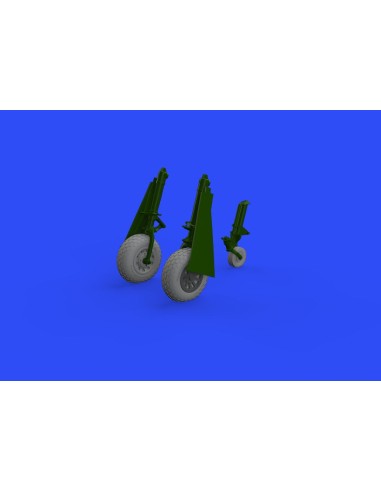 P-51D wheels oval tread for Eduard 