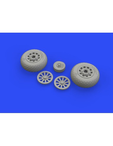 P-51D wheels diamond tread 2 for Eduard 
