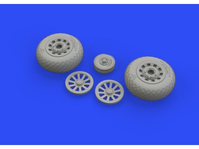 P-51D wheels diamond tread 2 for Eduard 