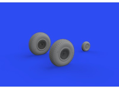 B-17 wheels cross tread 1/48 for HKM 