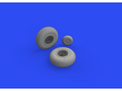 B-17 wheels cross tread 1/48 for HKM 