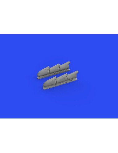 Spitfire Mk.V three-stacks exhausts rounded 1/48 for EDUARD 
