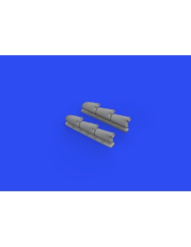 Spitfire Mk.V three-stacks exhausts rounded 1/48 for EDUARD 