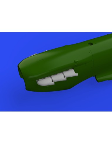 Spitfire Mk.V three-stacks exhausts rounded 1/48 for EDUARD 