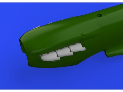 Spitfire Mk.V three-stacks exhausts rounded 1/48 for EDUARD 