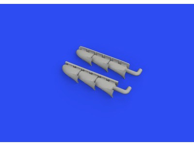 Spitfire Mk.V three-stacks exhausts fishtail 1/48 for EDUARD 